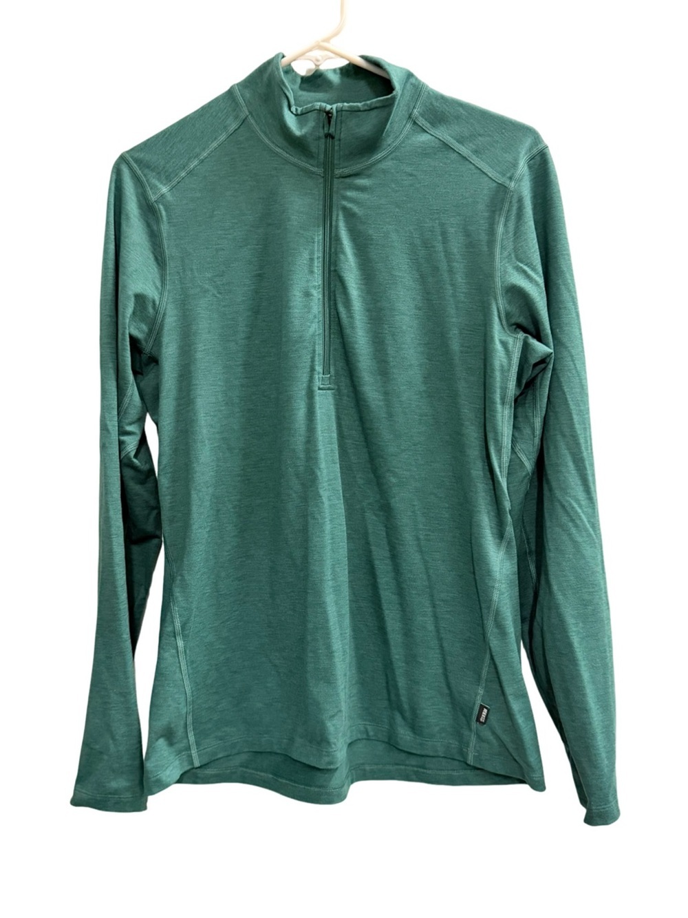 REI CO-OP Midweight Base Layer Half Zip Top Green Size Large